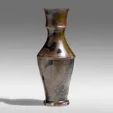 George E. Ohr, Tall vase, 1897-1900, glazed earthenware