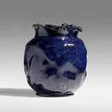 Large vase by George E. Ohr, 1897-1900, glazed earthenware, sold May 2021