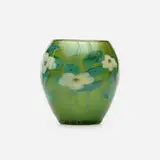 Paperweight vase by Tiffany Studios, c. 1900, hand-blown Favrile glass, sold May 2021