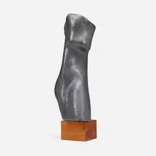Bassarab, Untitled (Female torso), 1972, lead over resin, oak