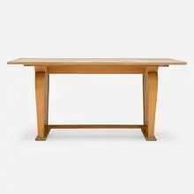Jean Pascaud, Console table, c. 1935, stone, carved oak