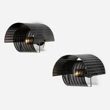 Mario Botta, Shogun sconces, pair, 1986, enameled steel and aluminum