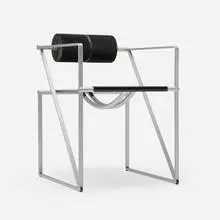 Mario Botta, Seconda armchair, 1982, lacquered steel, rubber, plastic