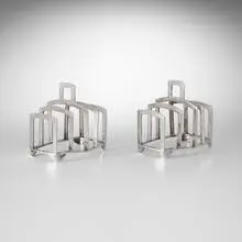 Synyer & Beddoes, Edward VIII toast racks, pair, silver
