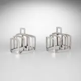 Synyer & Beddoes, Edward VIII toast racks, pair, silver