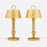 Gilbert Poillerat, Table lamps, pair