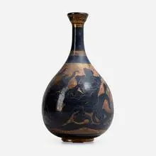 Jean Mayodon, Vase, c. 1935, glazed and gilt stoneware