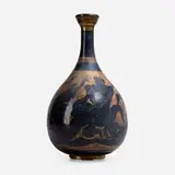 Jean Mayodon, Vase, c. 1935, glazed and gilt stoneware