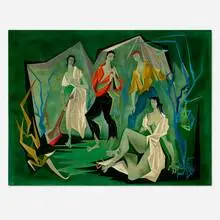 Maurice Alvo, Untitled, c. 1950, lacquer on panel