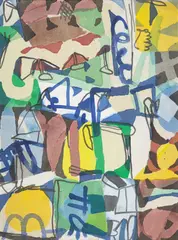 Jan Voss, En coulisse, 2008, Acryl auf Leinwand