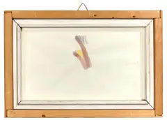 1002 by Richard Tuttle, 1981, Aquarell auf liniertem Papier, im Künstlerrahmen, sold May 2014
