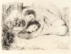 Nu devant la fenetre by Marc Chagall, 1953, Lithographie auf Arches-Velin, sold May 2014