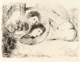 Marc Chagall, Nu devant la fenetre, 1953, Lithographie auf Arches-Velin