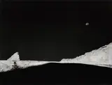 High Country Crags and Moon, Sunrise, Kings Canyon National Park by Ansel Adams, Um 1935, Silbergelatineabzug, 1970er Jahre, sold Jun 2010
