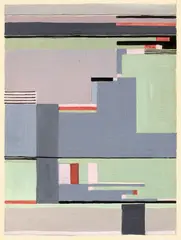 Gunta Stölzl, Teppichentwurf, Um 1926, Gouache über Bleistift auf Karton