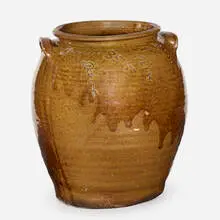 David Drake (Dave the Potter) for Lewis Miles Pottery, Rare storage jar, 1855, alkaline-glazed stoneware