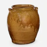 Rare storage jar by David Drake (Dave the Potter) for Lewis Miles Pottery, 1855, alkaline-glazed stoneware, sold May 2021