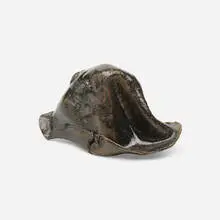 Hat novelty by George E. Ohr, 1895-96, glazed earthenware, sold May 2021