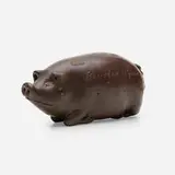 Cornwall and Wallace Kirkpatrick for Anna Pottery, Pig flask, c. 1880, glazed earthenware