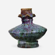 Fungal form vase by Pierre-Adrien Dalpayrat, c. 1900, glazed stoneware, sold May 2021
