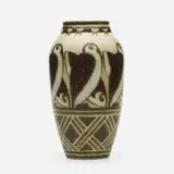 Vase with penguins by Charles Catteau for Boch Frères Keramis, 1926, glazed stoneware, sold May 2021