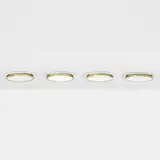 Arne Jacobsen, Munkegård ceiling lamps, set of four, white glass, brass, painted aluminum