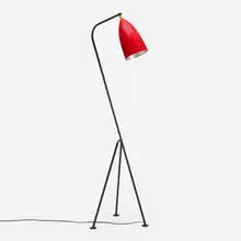 Grasshopper floor lamp by Greta Magnusson Grossman, enameled steel, enameled aluminum, sold Jan 2025