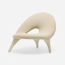 Folke Jansson, Arabesk chair, 1955, upholstery, aluminum