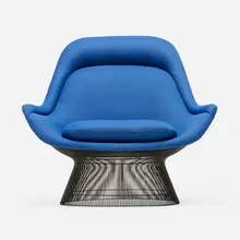 Chair, model 1705 by Warren Platner, 1966, upholstery, bronze-plated steel, sold Jan 2025