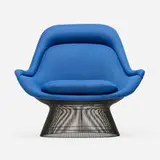 Warren Platner, Chair, model 1705, 1966, upholstery, bronze-plated steel