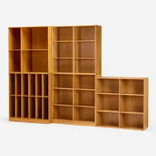Bookcases, set of five by Mogens Koch, c. 1960, elm, sold Jan 2025