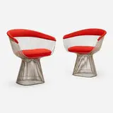 Warren Platner, Lounge chairs, pair