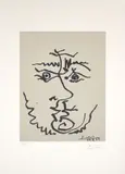 Visages by Pablo Picasso, 1967, Lithografie auf BFK Rives-Velin, sold Jan 2024