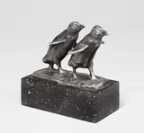 August Gaul, Zwei laufende Pinguine, 1911, Silber, auf Marmorsockel montiert