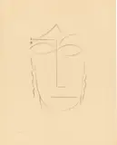 Alexej von Jawlensky, Kopf II, 1922, Lithografie auf festem chamoisfarbenem Japan