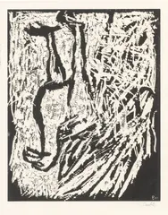 Georg Baselitz, Adler, 1981, Holzschnitt auf Papier