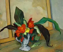 Emil Rudolf Weiss, Blumen, 1910, Öl auf Leinwand