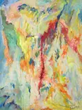 Weisses Fließen by Bernard Schultze, 1995, Öl auf Leinwand, sold Nov 2011