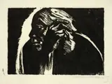 Selbstbildnis by Käthe Kollwitz, 1924, Holzschnitt auf Japanbütten, sold Nov 2011