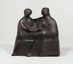 Mutter und Braut by Gustav Seitz, 1960, Bronze mit schwarzer Patina. Höhe: 21,3 cm (8 ⅜ in.), sold Nov 2011