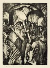 Sprechender by Max Kaus, 1919, Lithographie auf Bütten, sold Jun 2012