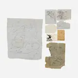 Wilhelm Hunt Diederich, Collection of nineteen animal drawings, graphite, charcoal, and pastel on paper, offset lithograph