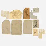 Wilhelm Hunt Diederich, Collection of forty-nine achitectural drawings, graphite and charcoal on paper, charcoal on board