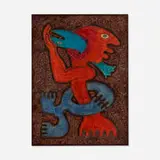 Edwin Scheier, Untitled, 1981, encaustic and sand on board