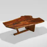 Mira Nakashima, Exceptional Sanso table, 1994, Claro walnut, walnut, rosewood