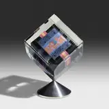 Jon Kuhn, Black Matrix, 1987/2017, ground, polished, and laminated glass, stainless steel
