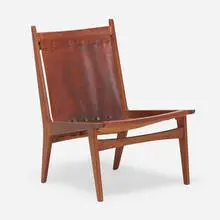 Walker Weed, Lounge chair, c. 1965, leather, walnut