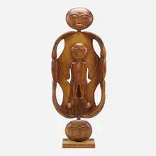 Edwin Scheier, Untitled, 1972, guanacaste, nails
