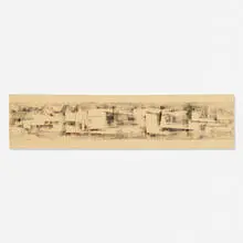 Untitled (Monotype) by Harry Bertoia, c. 1955, monoprint on rice paper, sold Jan 2021