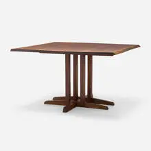Dining table by New Hope Modern, c. 1968, walnut, sold Jan 2025